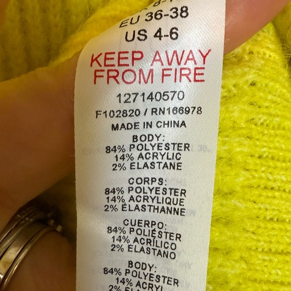 TOPSHOP Funnel Neck Oversized Ribbed Sweater In Green NWT Size XS - Picture 5 of 6